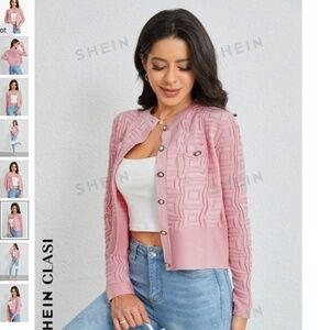 Pink Knit Cardigan- Cropped! EUC 3/$19